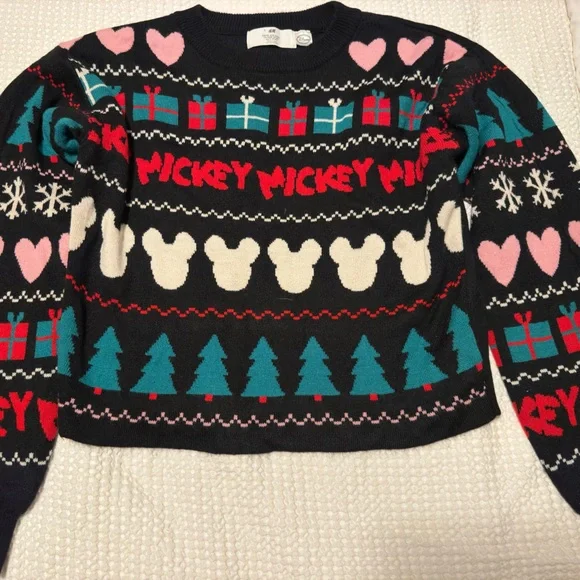 Holiday Sweater Mickey Mouse Ugly Christmas Sweater H&M Sweaters